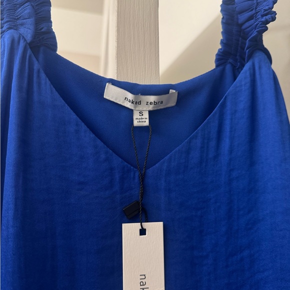 Blue Ruched Strap Top - Picture 2 of 2